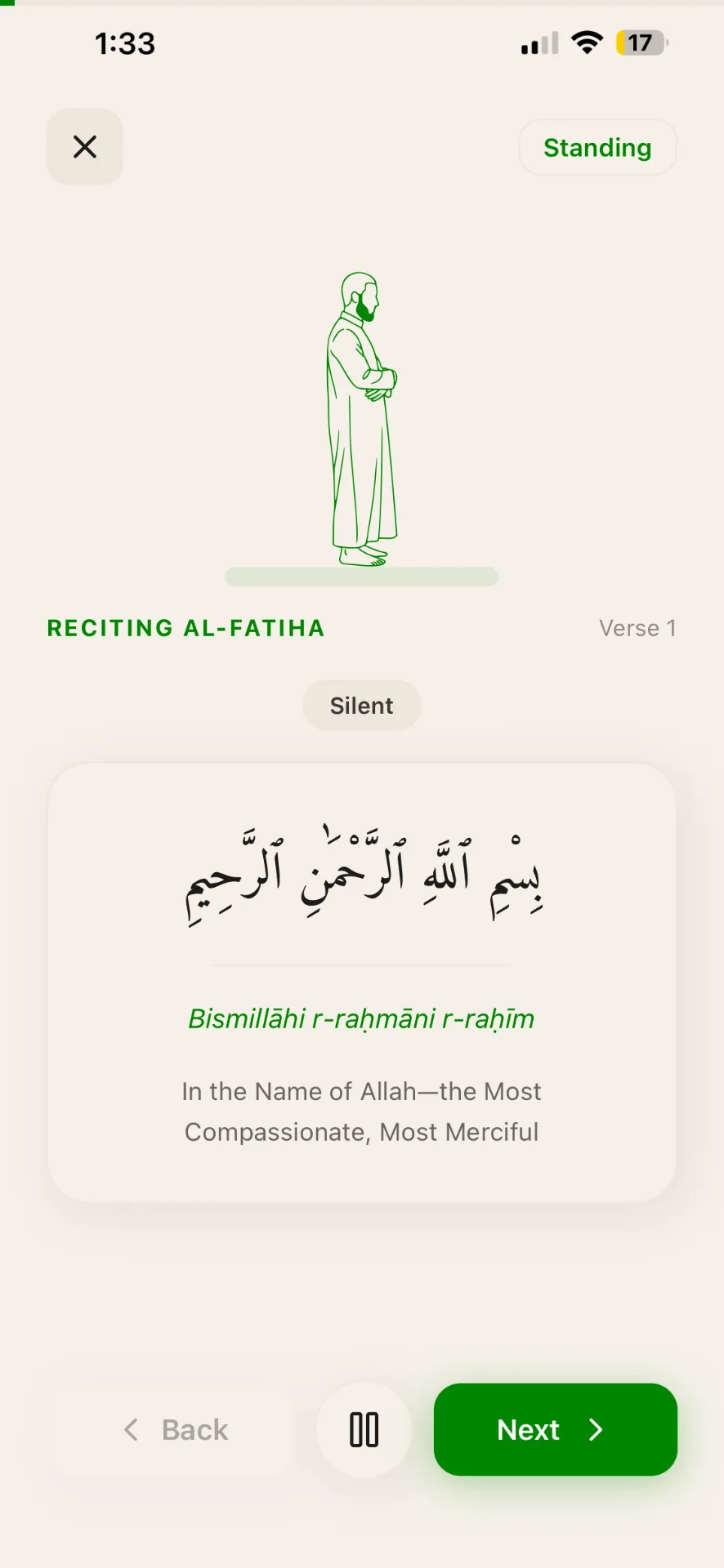 Imamy reciting Al-Fatiha